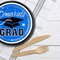 25 Count Blue Congrats Grad Dessert Plates Graduation Party Supply 71/4"